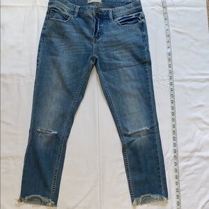 Free People Women's Blue Distressed ankle Jeans